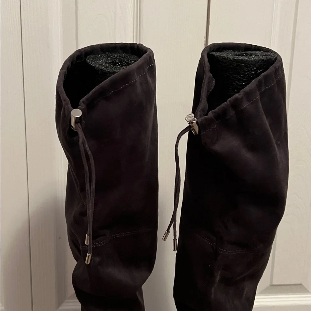 Sam Edelman Charcoal Over-the-Knee Suede Boots Size 7 1/2”
